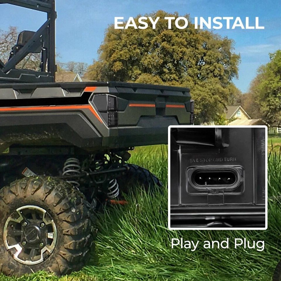 Luz trasera izquierda+derecha UTV para Polaris Ranger XP 1000 2018-2025/tripulación 2413766 Foto 4 de 4