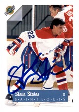 Steve Staios Signed Auto 1991-92 Ultimate card Saint Louis Blues