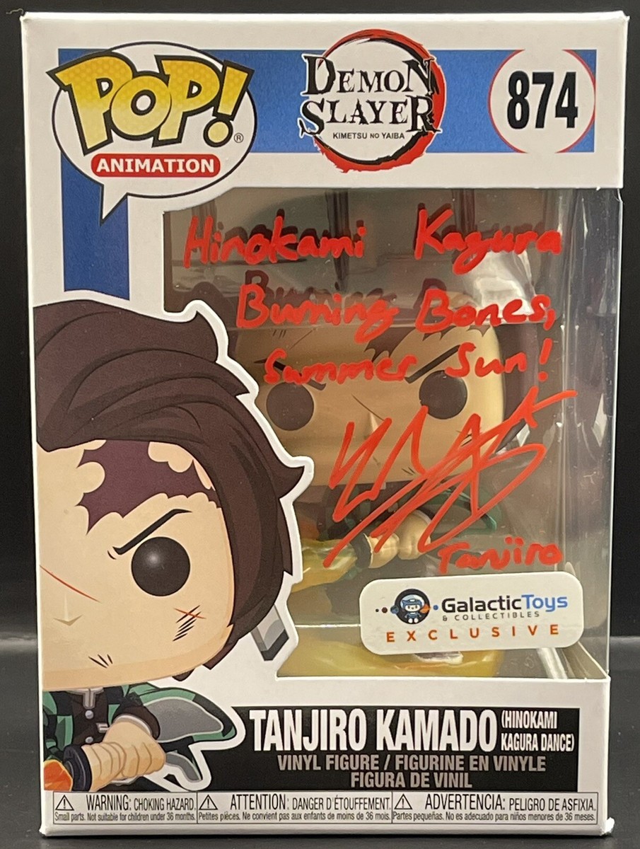 idolo サインBOX Zach Aguilar Signed Funko Pop Demon Slayer Tanjiro Galactic