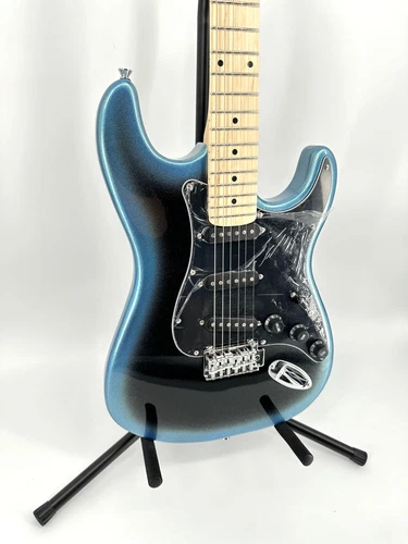 USA Solid Body Dark Night Electric Guitar Blue Edge Classic Design