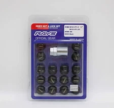RAYS Wheel nut lock nut 19HEX M12XP1.5 Steel Black Japan New