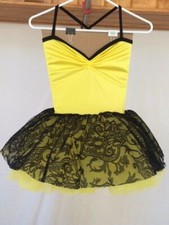 Yellow  Black Youth Short Tutu
