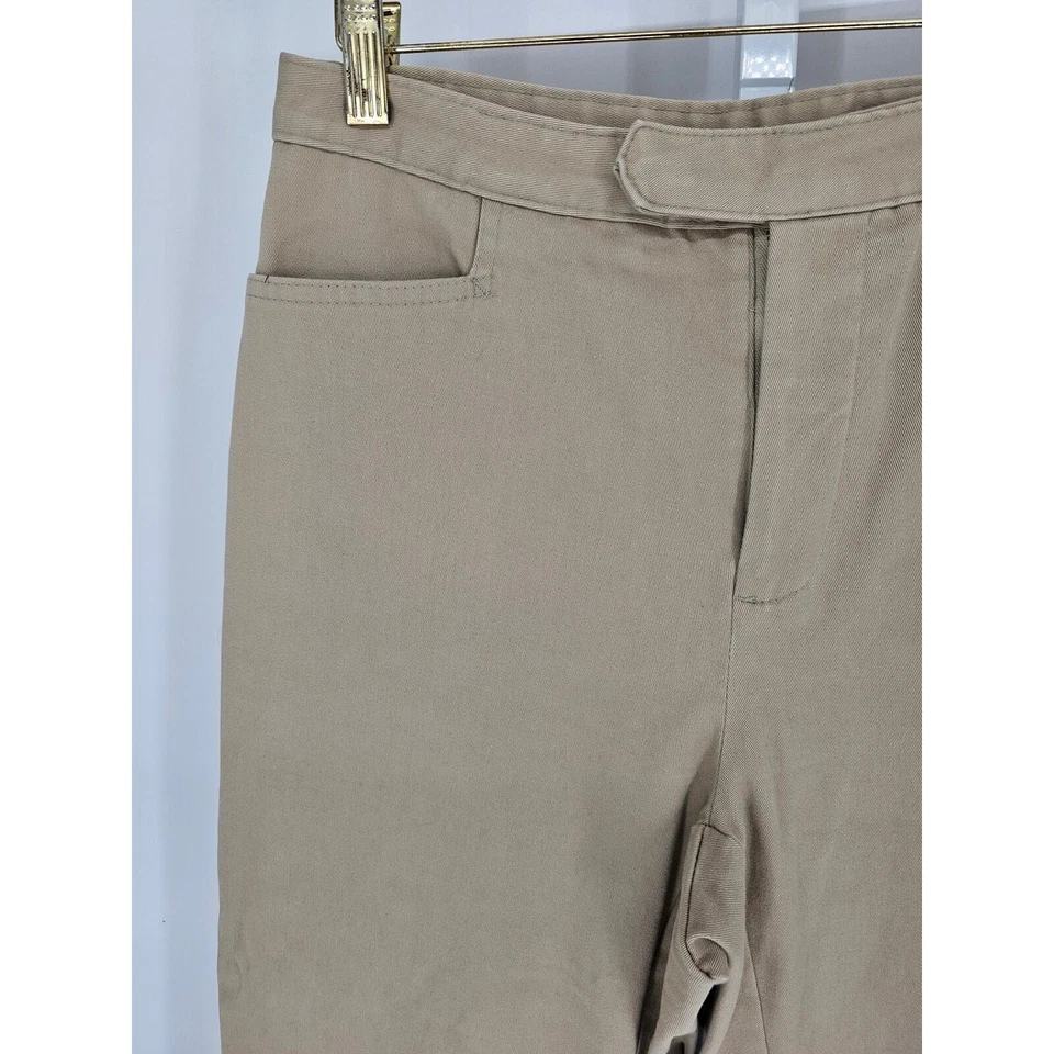Westbound Women's Tan Slim Leg Mid Rise Pull-on Cotton Pants Size 12P - Image 2 of 4