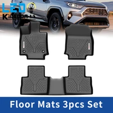 3D Floor Mats for 2019- 2025 Toyota RAV4 All Weather TPE Rubber Car Floor Liners