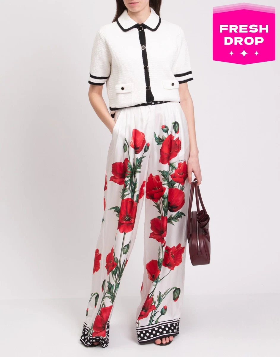 Dolce&Gabbana Wide-Leg Regular Size Pants for Women for sale | eBay