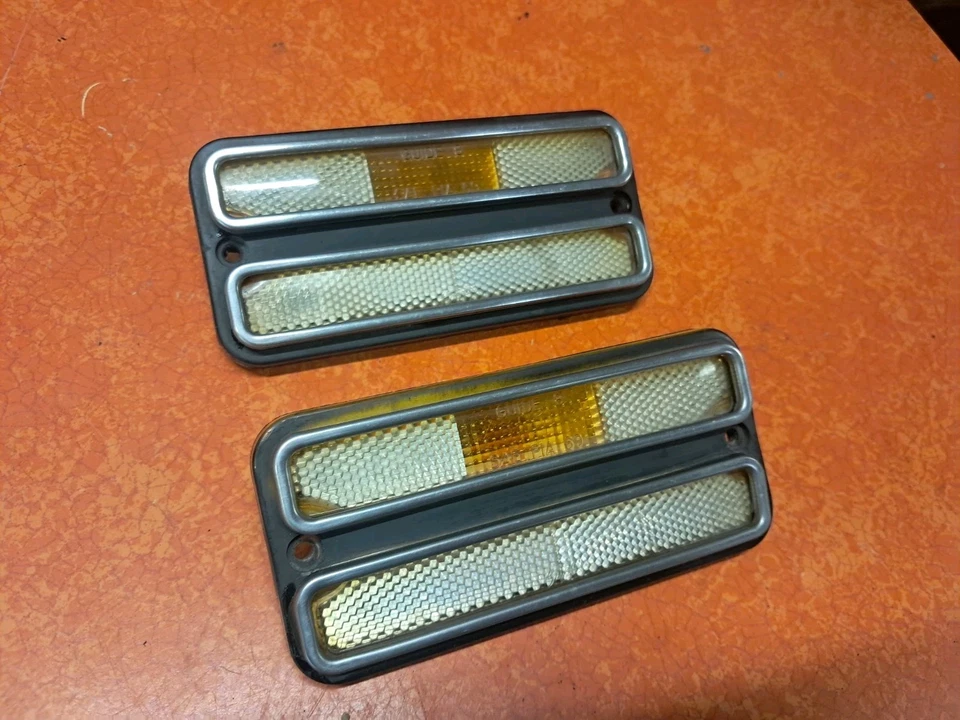 Par de luces marcadoras laterales ámbar delanteras para camioneta Chevrolet GMC G10 G20 G30 1968-1984 Foto 3 de 4