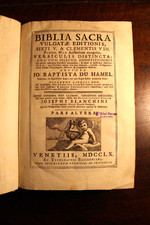 DU HAMEL, Sacred Bible. Vulgatae editionis. Pars altera, Balleoniana, 1760