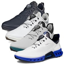 Ecco Mens M Biom C4 Boa Fastening Waterproof Leather Spikeless Golf Shoes