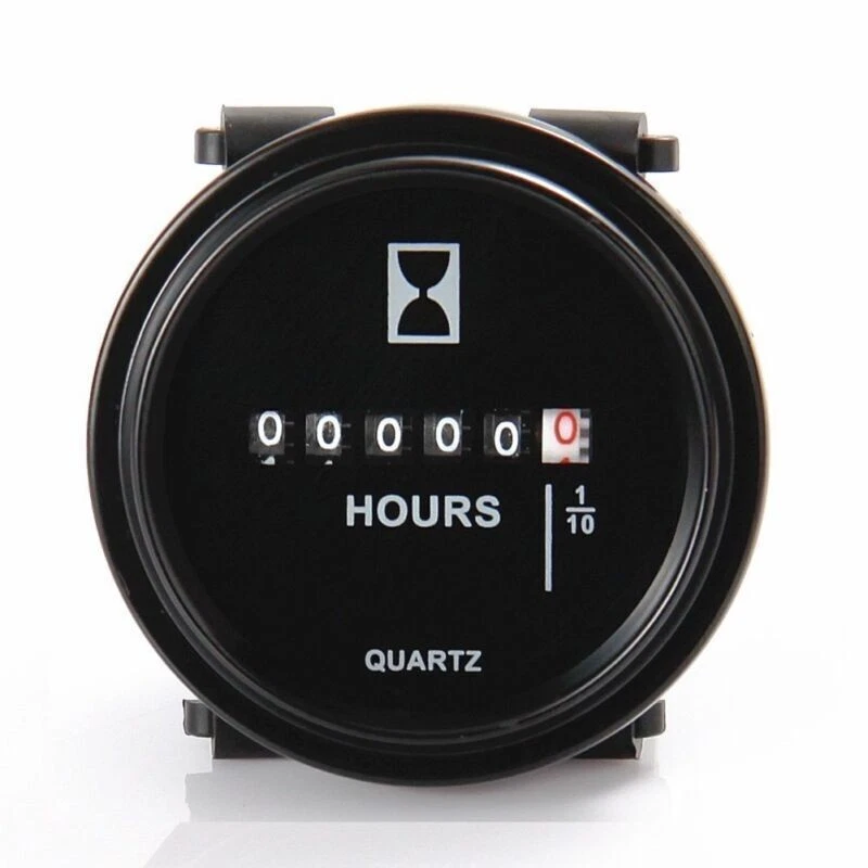 8~80V Car Gauge Meter Car ATV Boat Engine Mechanical Round Hour Meter Waterproof - Image 3 of 4