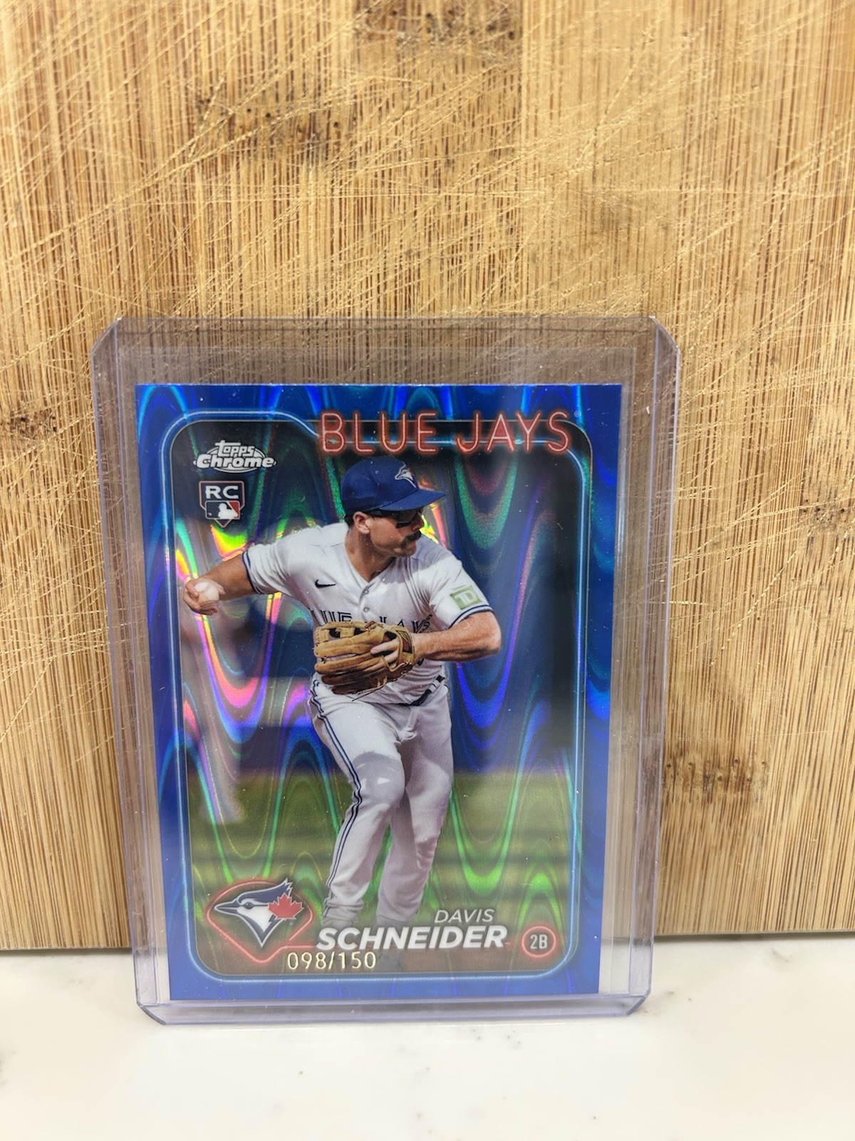 2024 Topps Chrome - Davis Schneider #290 Blue RayWave Refractor /150 (RC)