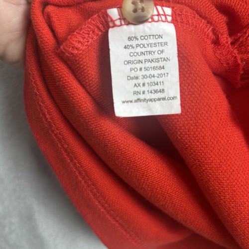 Shell V-Power Shirt Mens Large Red Nitro Oil Gas Embroidered Uniform Polo Golf - Picture 12 of 13