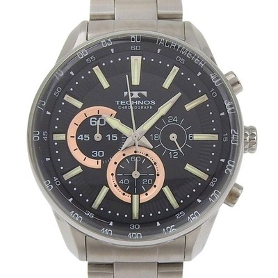TECHNOS T4380 Quartz Chronograph Watch Dial SS