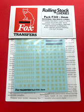 NEW FOX TRANSFERS F342 BR Regional Railways Class 31 Livery Decals Sheet