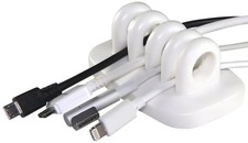Desktop Cable Organizer, Weighted, No Bad Smell, Bundled with 2 White
