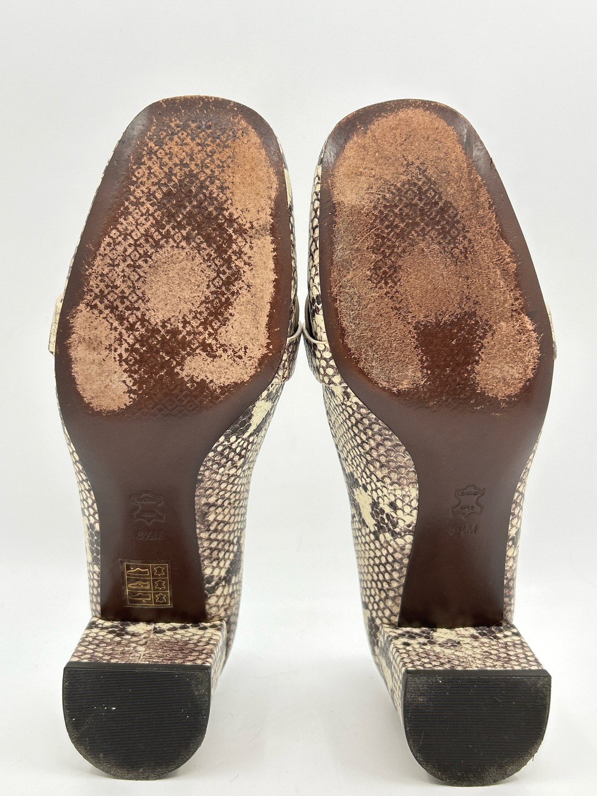 TORY BURCH Size 8.5 Beige Snake Python print Wome… - image 9