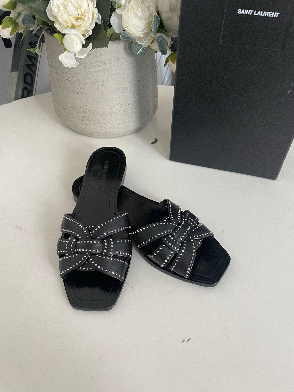 Saint Laurent Amazing Flats Slides esaurito edizione limitata 37 Regno Unito 4 scatola