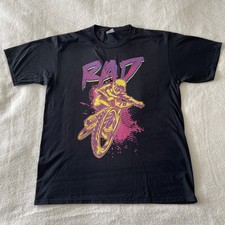 Rad Movie Shirt Mens Large BMX Retro Black Y2K Bicycle Cru Jones Port Company