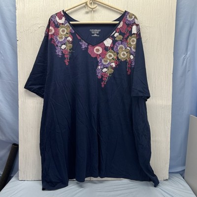Catherine s Easy Fit Tees Collection Floral Short Sleeve Top 5X