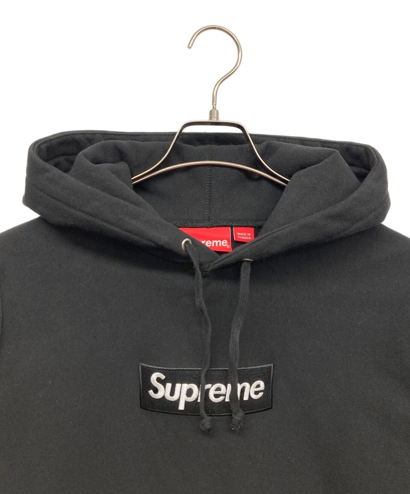 Felpa con cappuccio SUPREME Box Logo Taglia:S Nera Uomo