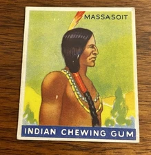1933 Goudey Indian Gum #32 Massasoit 48 Series Blue Banner EX-NM