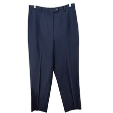 Vintage Pendleton Pants Women 12 Blue Virgin Wool High Rise Trouser Timeless USA