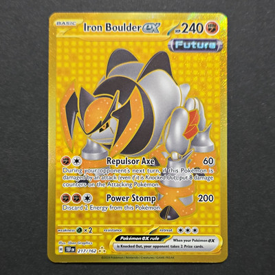 Pokémon TCG Iron Boulder ex 217/162 SV05 Hyper Rare Holo ENG
