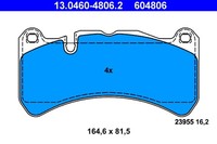 ATE 13.0460-4806.2 Bremsbelagsatz, Scheibenbremse FüR MERCEDES-BENZ