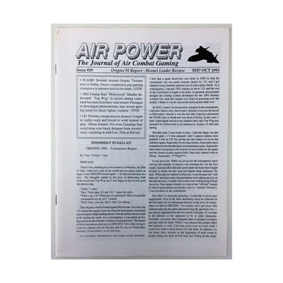 #ad Air Power Air Power Ma #29 quot;Origins 93 Scenarios for Air Superiority amp; Mag VG $14.00