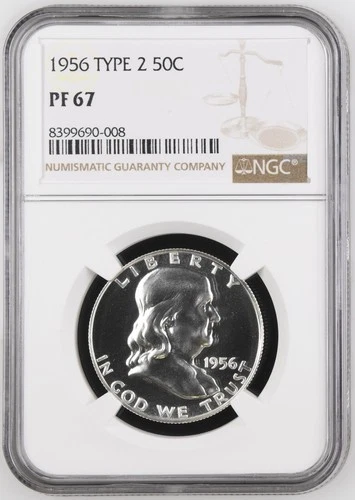 1956 PF67 T2 Franklin Half Dollar NGC