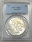 1921 Morgan Silver Dollar PCGS MS63 Frosty Luster in Classic Holder #N283S