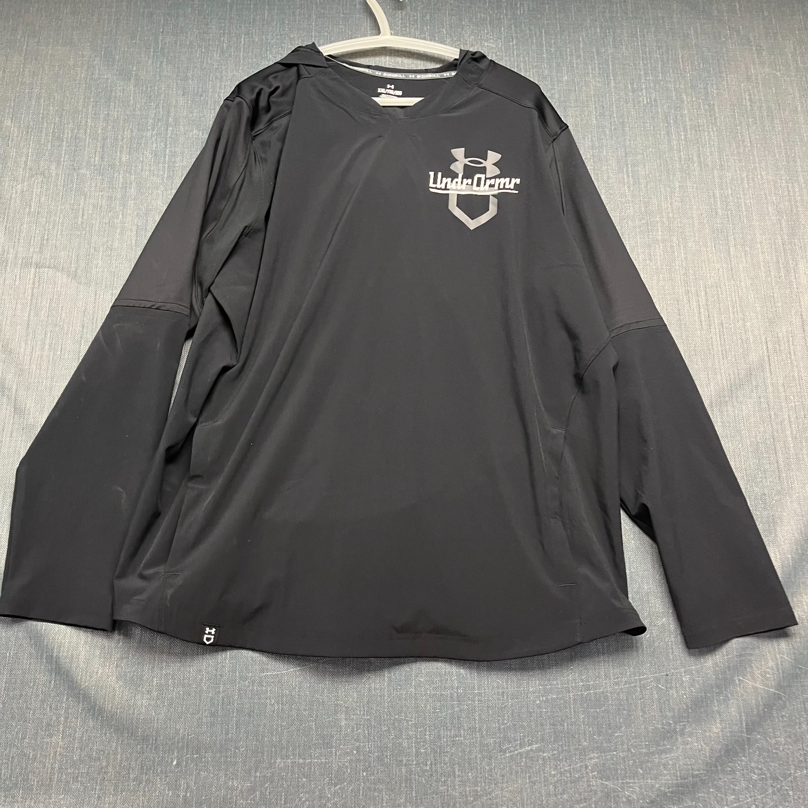 Under Armour Men's Hoodie Size XXL Black Long Sleeve Baseball Cage Training Top