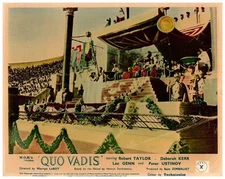 Quo Vadis 1951 Original Lobby Card Biblical Epic Peter Ustinov Elizabeth Tayl