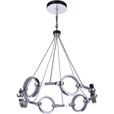 Craftmade 59326-CH-LED Context LED 28 inch Chrome Chandelier Ceiling Light