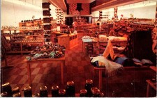 1950s Gatlinburg TN Country Store Interior Postcard Kodachrome Smoky Mtns