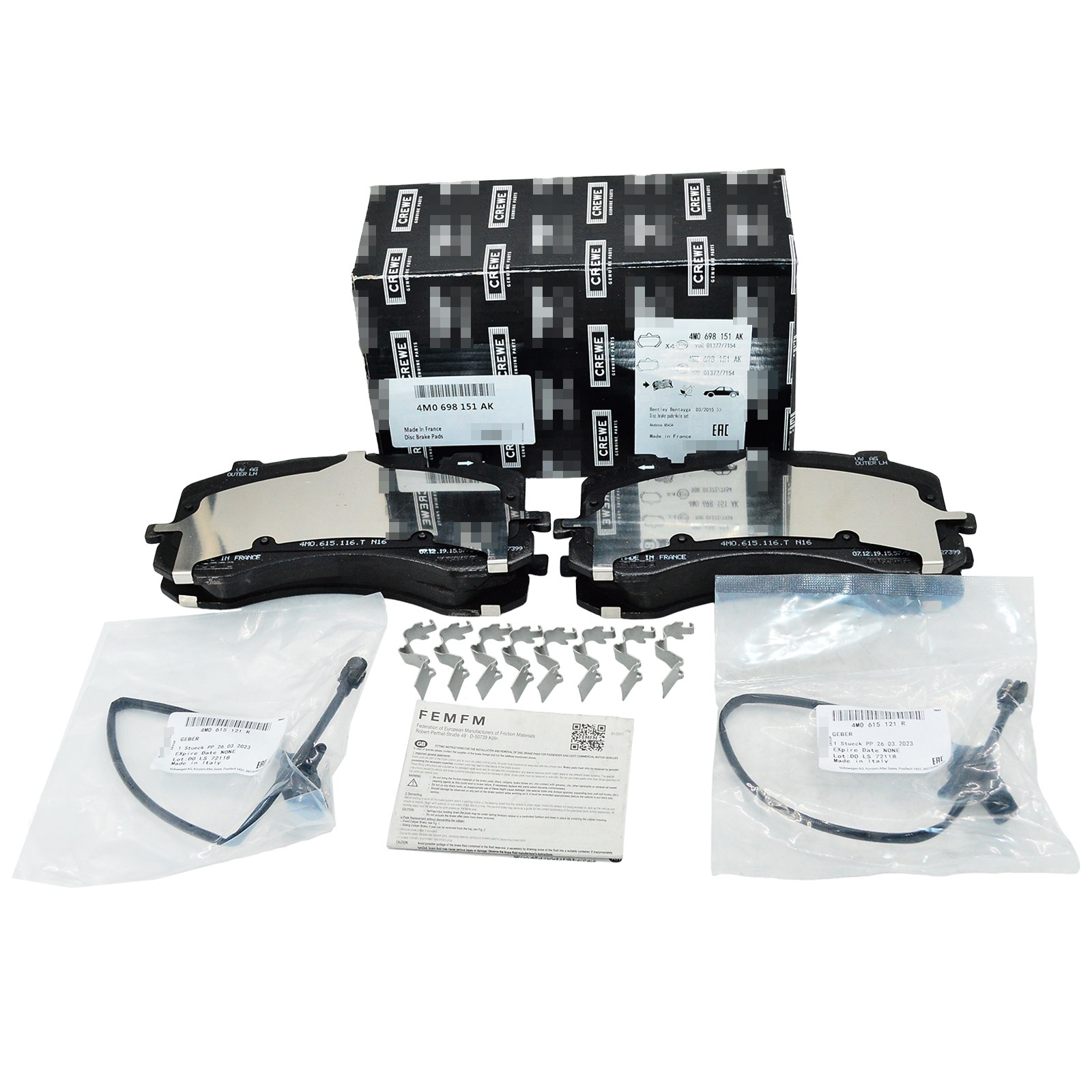 NEW for 2017-2023 Bentley Bentayga 6.0L NEW Front Brake Pads USA OEM