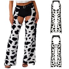 Women Trousers Adult Chaps Wild West Pants Cowboy Leggings Halloween Bottoms
