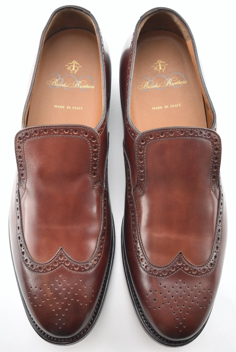 200th ANNIV $1500 MSRP | BROOKS BROTHERS 9D SHELL CORDOVAN WINGTIP LOAFERS SHOES