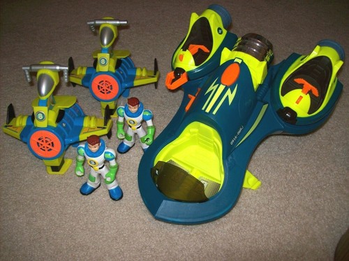 Fisher Price Planet Heroes Lot:  Neptune Tune and Turbo Space Shuttle Earth Ace