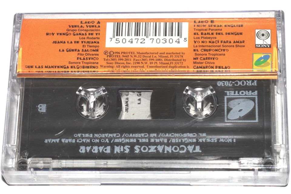 Taconazos Sin Parar (Cassette Tape 1996) Cumbia Salsa PLAY TESTED - Imagem 4 de 4