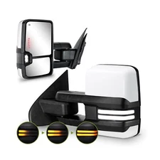 Towing Mirrors 2014-2018 Chevy Silverado GMC Sierra Switchback Turn Signal Ru...