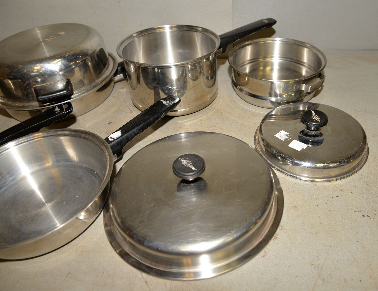 Vintage Lifetime cookware 12 pcs collectible quality chef pots & pans T304L lot eBay
