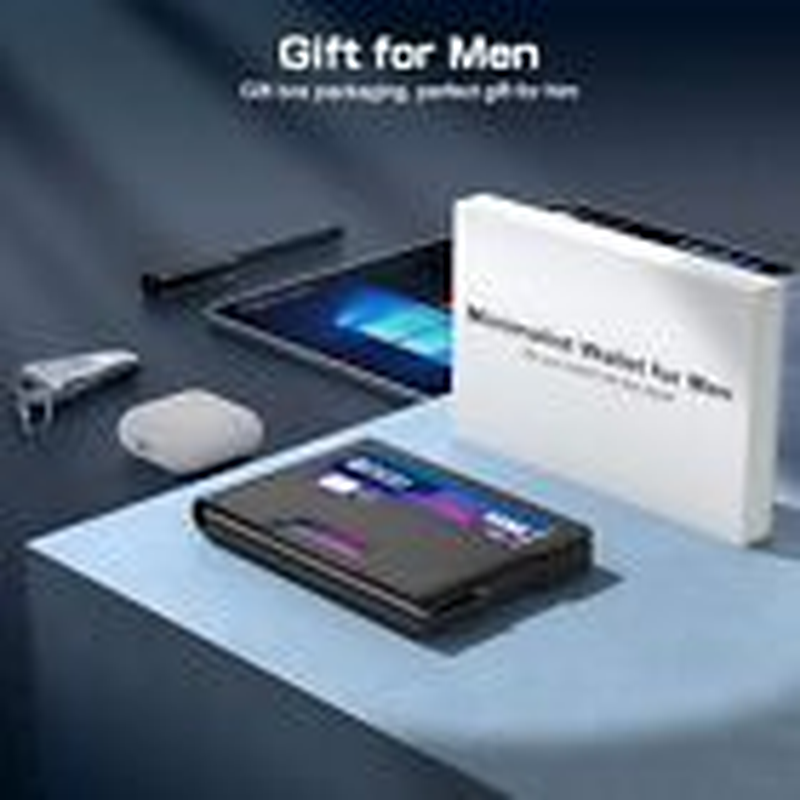 Wallet for Men Pop up Case, Cash Slot, Mens Credit Card Wallet