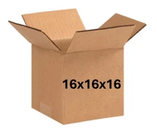 16" x 16" x 16" CARDBOARD BOX - 200 lb -  SINGLE BOX