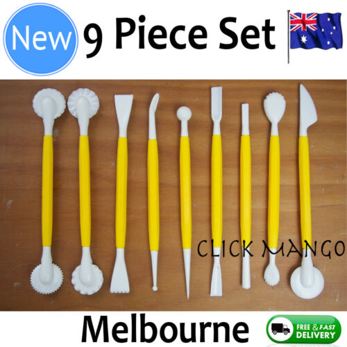 9 Piece Cake Decorating Fondant Icing Paste Flower Modelling Tools Set - Picture 1 of 5