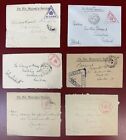 Great Britain, Lot 6 Different World War I Censored Covers
