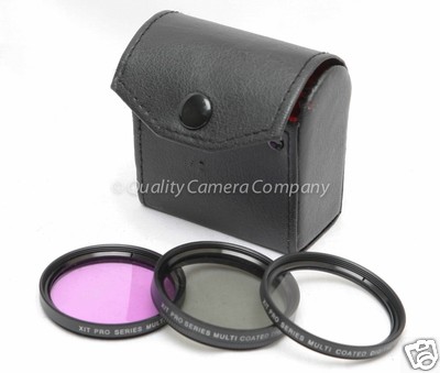 XIT Pro Series 46mm Multi Coated HD 3 Piece (UV, CPL, FLD) Digital Filter Set 