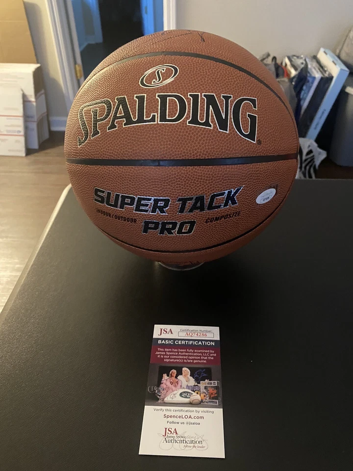 JORDAN POOLE AUTOGRAPH SPALDING BASKETBALL WASHINGTON WIZARDS JSA COA INVEST - Image 3 of 4