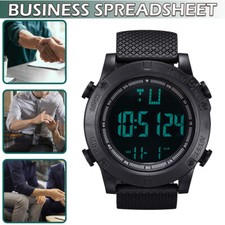 Men Waterproof Digital Sports Watch Military Tactical LED Backlight Wristwatch