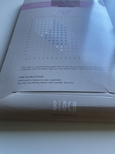 Bloch Endura Elite Children's Footed Ballet Tights T1921G SZ CHL Large WHITE - Picture 5 of 5