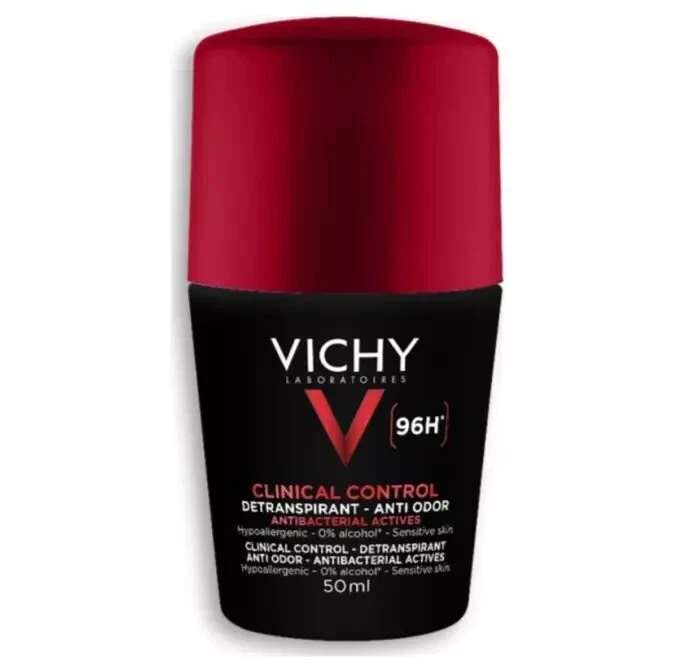 PACK de 2 desodorantes antitranspirantes enrollables Vichy Clinical Control para hombre 96h 50 ml Foto 2 de 4